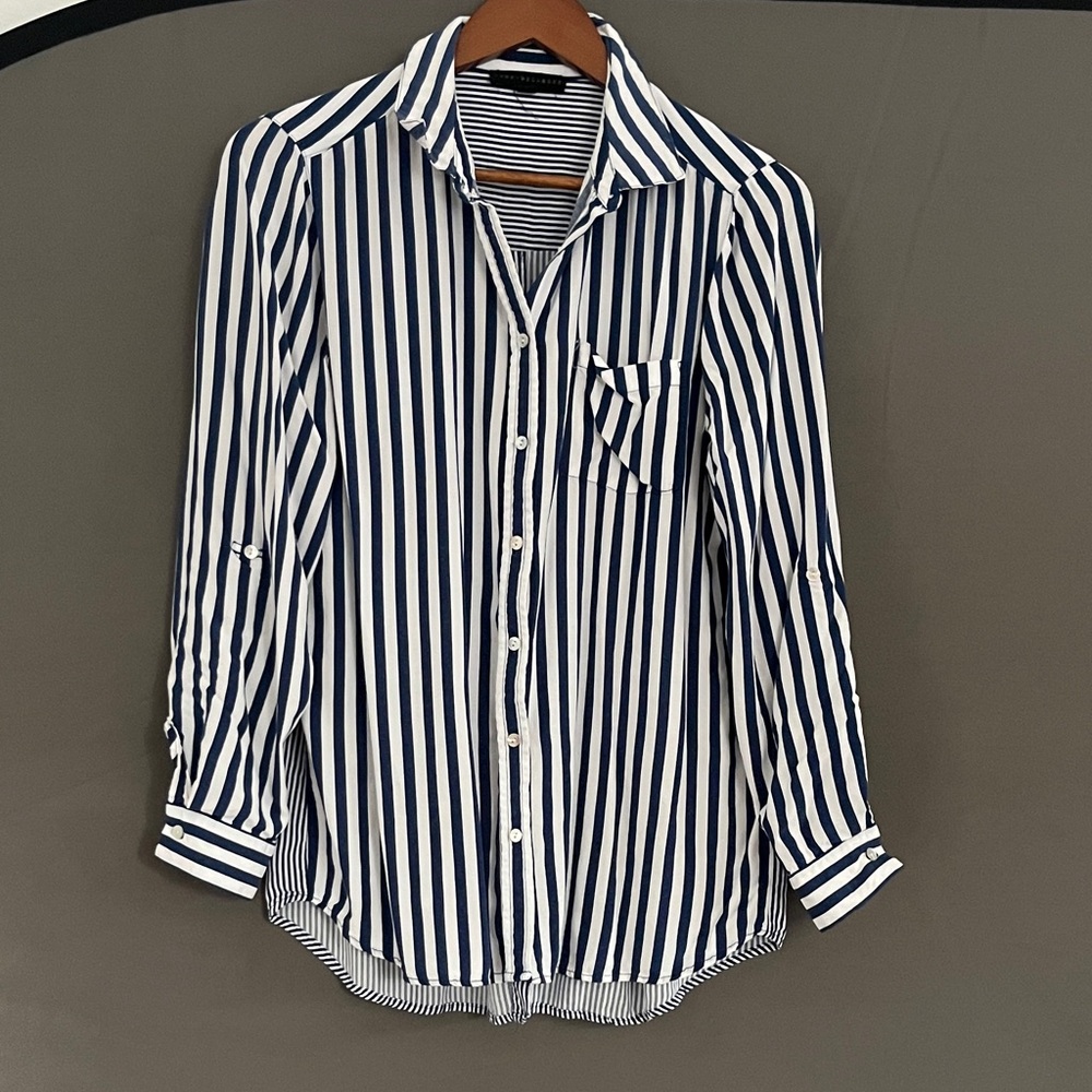 Striped Button-Up Shirt